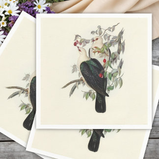 Serviette En Papier Pigeon à tête blanche,