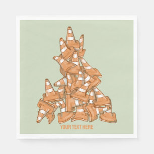 Serviette En Papier Pile de cônes de route orange