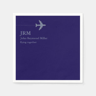 Serviette En Papier Pilote aérien Aero bleu foncé