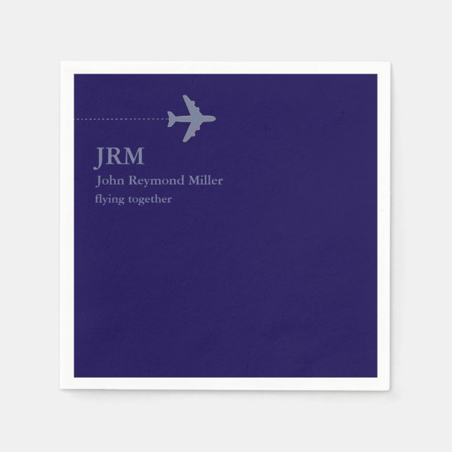 Serviette En Papier Pilote aérien Aero bleu foncé (Devant)