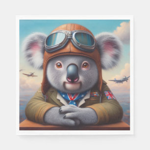 Serviette En Papier Pilote d'avion Koala