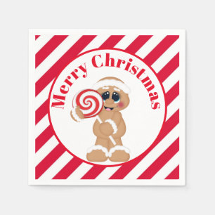 Serviette En Papier Piments de Noël, pain d'épices, serviettes