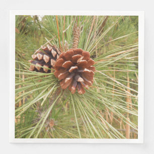 Serviette En Papier Pin de Monterey avec des cônes de pin