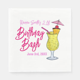 Serviette En Papier Piña Colada Puerto Rican Pineapple Cocktail Party