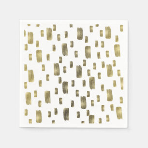 Serviette En Papier Pinceau Moderne Doré Cuivre Bronze Étincelle