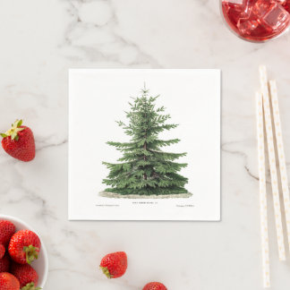 Serviette En Papier Pine Tree Noël Fête Dîner de fête Naples