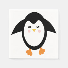 Pingouin serviettes pour la fête