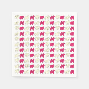 Serviette En Papier Pink Animal Crackers Cookies Circus Anniversaire