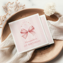 Pink Bow Fancy ONE Girl 1er anniversaire