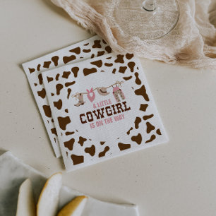 Serviette En Papier Pink Cowgirl Baby shower occidental
