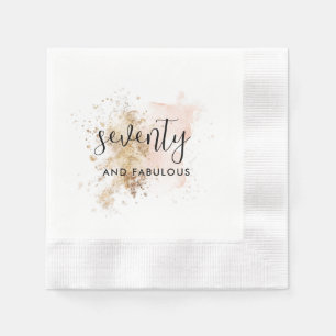 Serviette En Papier Pink & Gold 70 Et Fabuleuses Serviettes D'Annivers