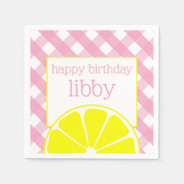 Serviette En Papier Pink Lemonade personnalisées serviettes de fête
