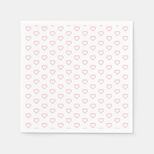 Serviette En Papier Pink Love - Ajoutez vos couleurs préférées - Coeur