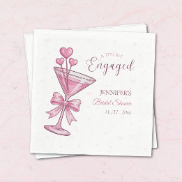 Serviette En Papier Pink Martini | A Tini Bit Engaged Bridal Shower 