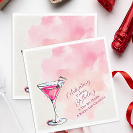 Serviette En Papier Pink Martini A Tini Bit Older Birthday Party Paper