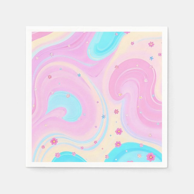 Serviette En Papier pink napkins (Devant)