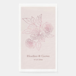 Serviette En Papier Pink Pearl Botanique