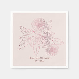 Serviette En Papier Pink Pearl Botanique
