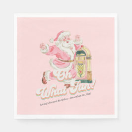 Serviette En Papier Pink Retro - Super Noël