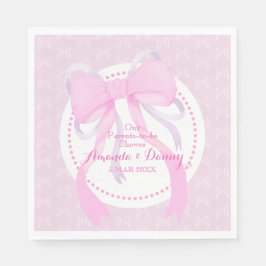Serviette En Papier Pink Ribbon Baby Girl Douche
