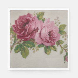 Serviette En Papier Pink Rose Elegance Paper Napkin 
