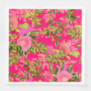 Serviette En Papier Pink rose hanche, rose rose sauvage hanche