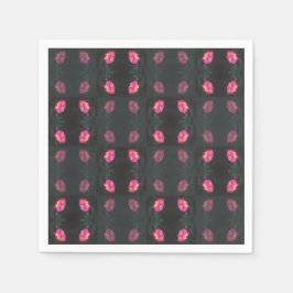 Serviette En Papier Pink Roses Pattern