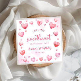 Serviette En Papier Pink Valentine Chérie Anniversaire Papier Napkin