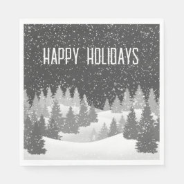 Serviette En Papier Pins d'hiver de Noël