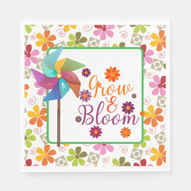 Serviette En Papier Pinwheel Napkins (Devant)