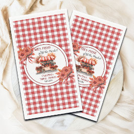 Serviette En Papier Pique-nique champêtre en vichy pour la mariée 