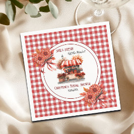 Serviette En Papier Pique-nique champêtre Gingham Baby Shower 
