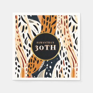 Serviette En Papier Pique-nique Safari Boho Imprimé Animal Africain