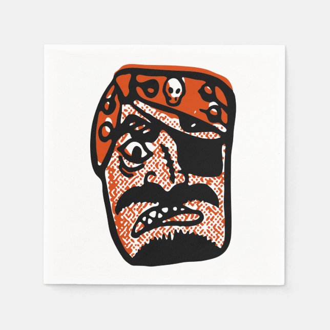 Serviette En Papier Pirate classique d'Halloween (Devant)