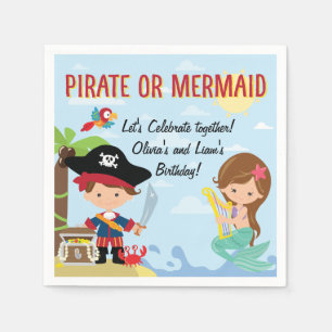 Serviette En Papier Pirate ou sirène