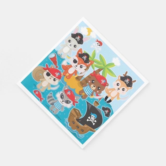 Serviette En Papier Pirate Party Ultime Pirate serviettes (Coin)