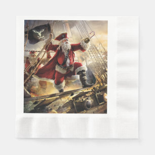 Serviette En Papier Pirate Père Noël