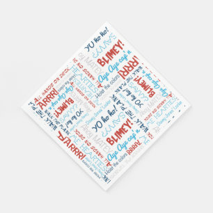 Serviette En Papier Pirate Slogans Party Pirate Napkins