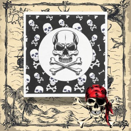 Serviette En Papier Pirate thème fête des bateaux adultes crânes