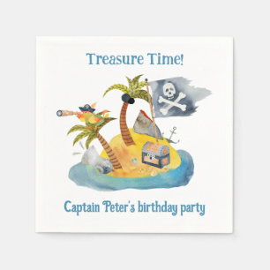 Serviette En Papier Pirate Treasure Island fête d'anniversaire
