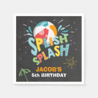Piscine papier serviettes Anniversaire Splish Spla