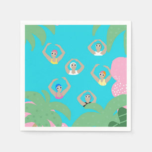 Serviette En Papier Piscine synchronisée artistique moderne