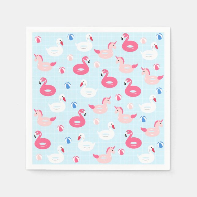 Serviette En Papier Piscine Unicorn Papier flottant serviettes (Devant)
