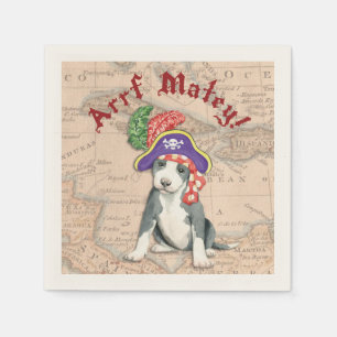 Serviette En Papier Pit Bull Terrier Pirate