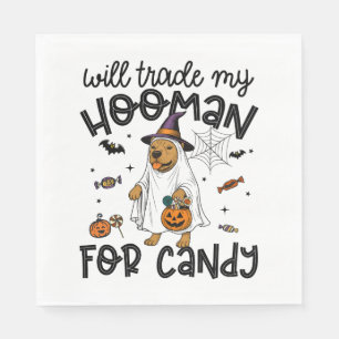 Serviette En Papier Pitpull Chien Halloween Ghost Éffrayant