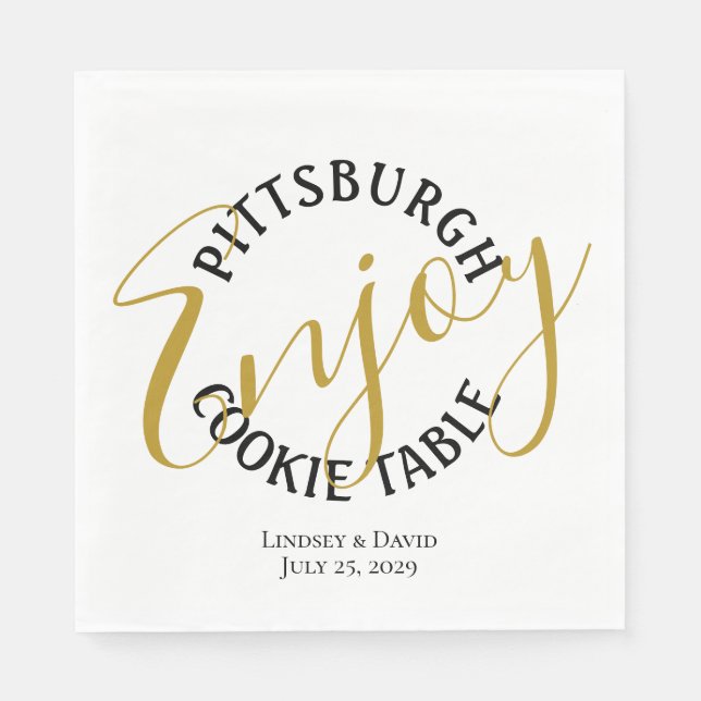Serviette En Papier Pittsburgh Cookie Table Favoriser le sac (Devant)
