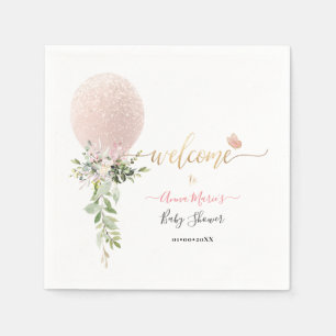 Serviette En Papier PixDezines Blush Parties scintillant Balloon N'imp
