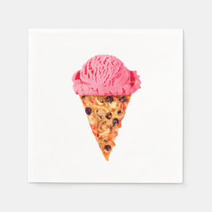 Serviette En Papier Pizza à la crème glacée