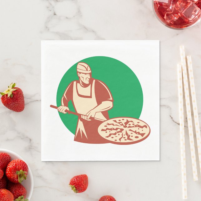 Serviette En Papier Pizza Baker Napkins (Créateur téléchargé)