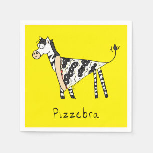 Serviette En Papier Pizza Funny Kids Zebra